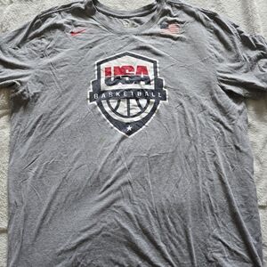 Men's USA Gray Basketball Tshirt - Nike - XXL